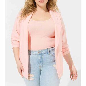 Torrid Studio Blazer Womens 1 Shawl Collar Open Front Long Sleeve Jacket NWT